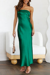 Vestido largo sin tirantes Run To The Top